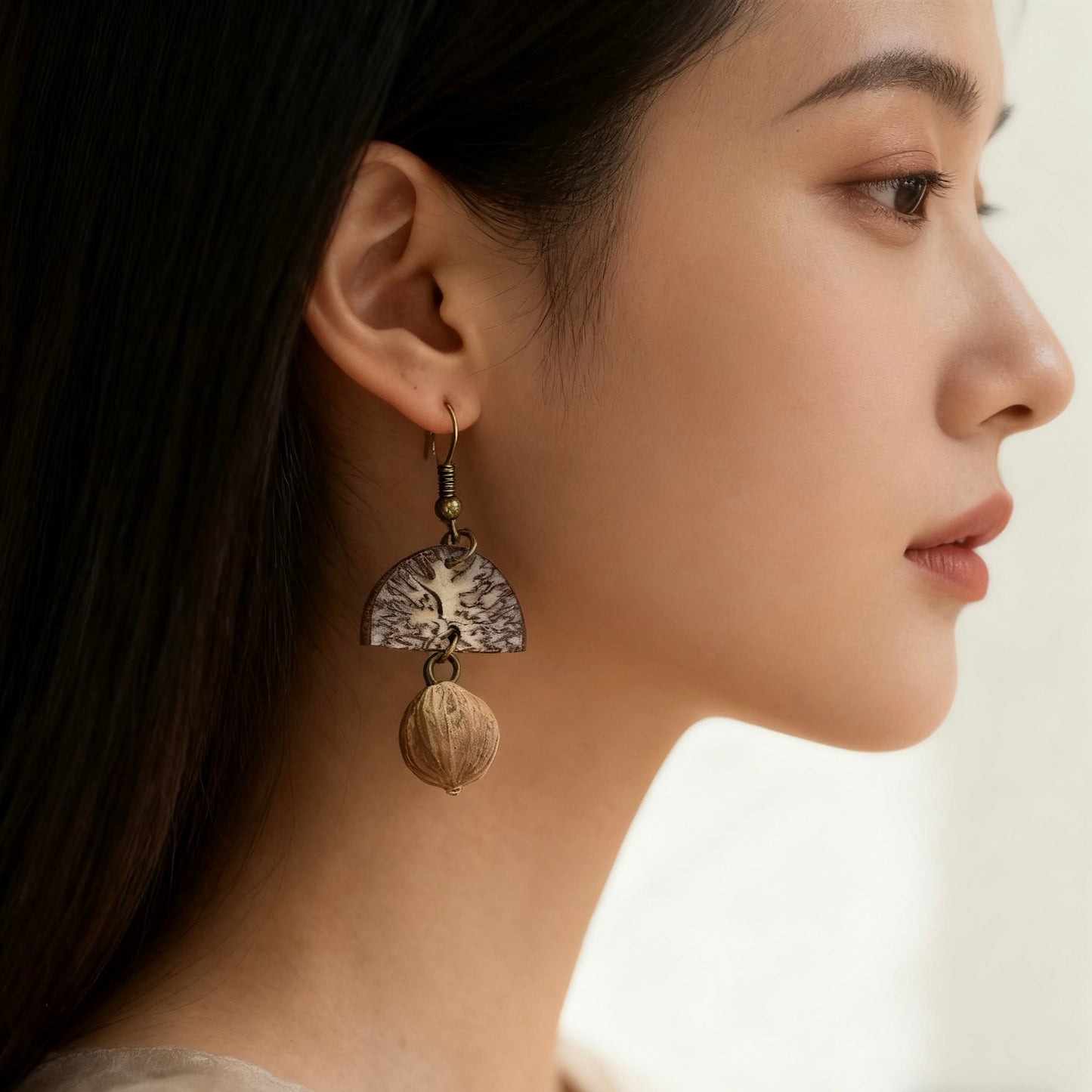 Herbal Verse · Betel Nut & Cardamom Earrings