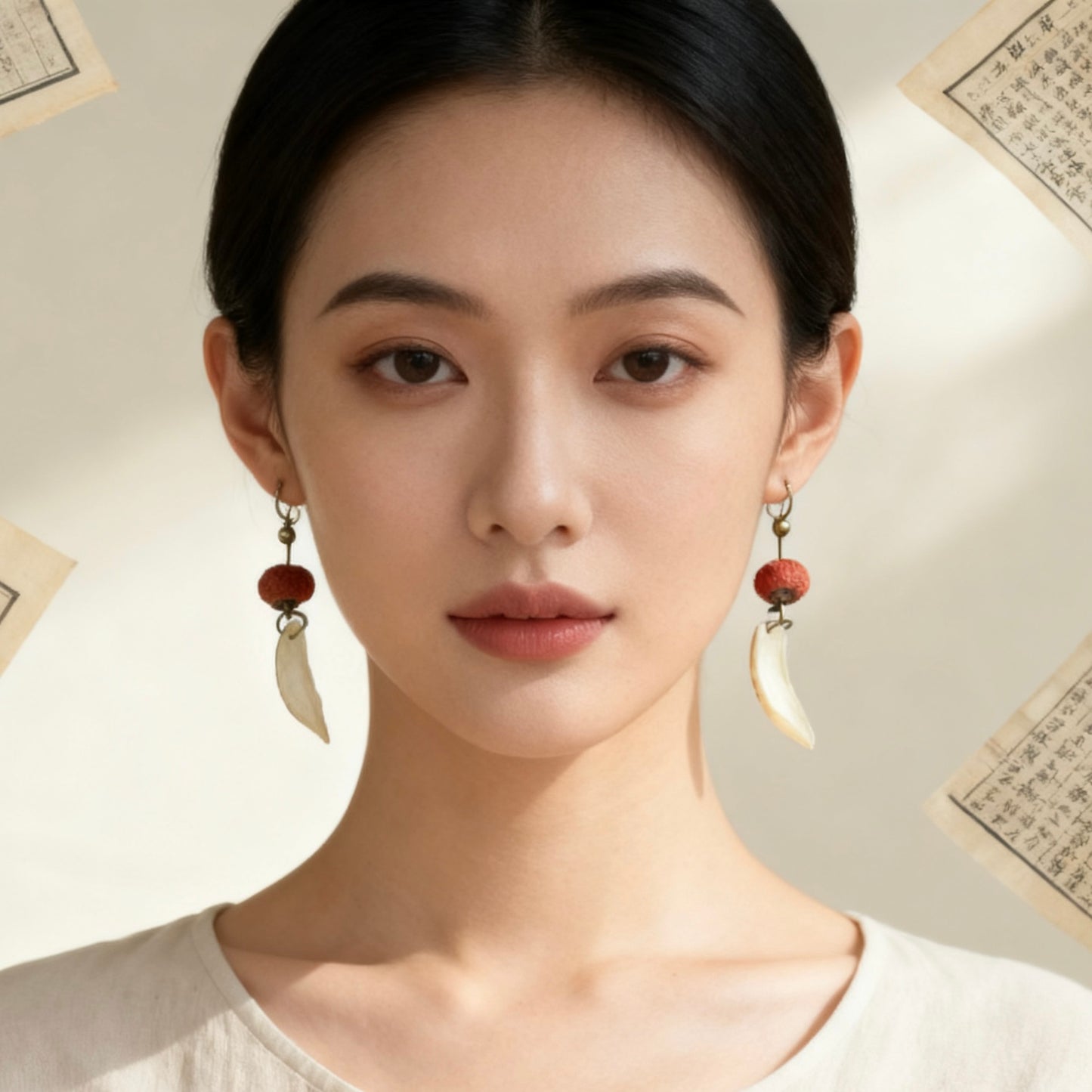Wild Rose & Lily · Poetry of Wilderness Earrings