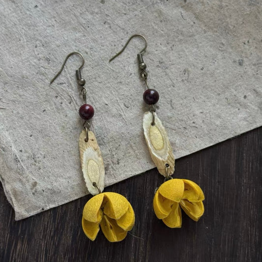 Sandalwood & Astragalus · Cross Fruit Earrings