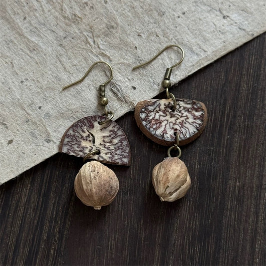 Herbal Verse · Betel Nut & Cardamom Earrings