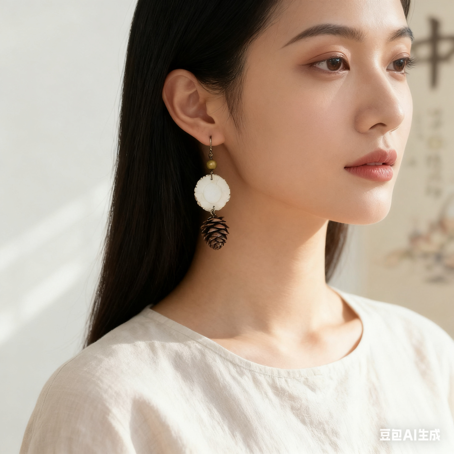 Wooden Breath & Angelica · Pinecone Earrings