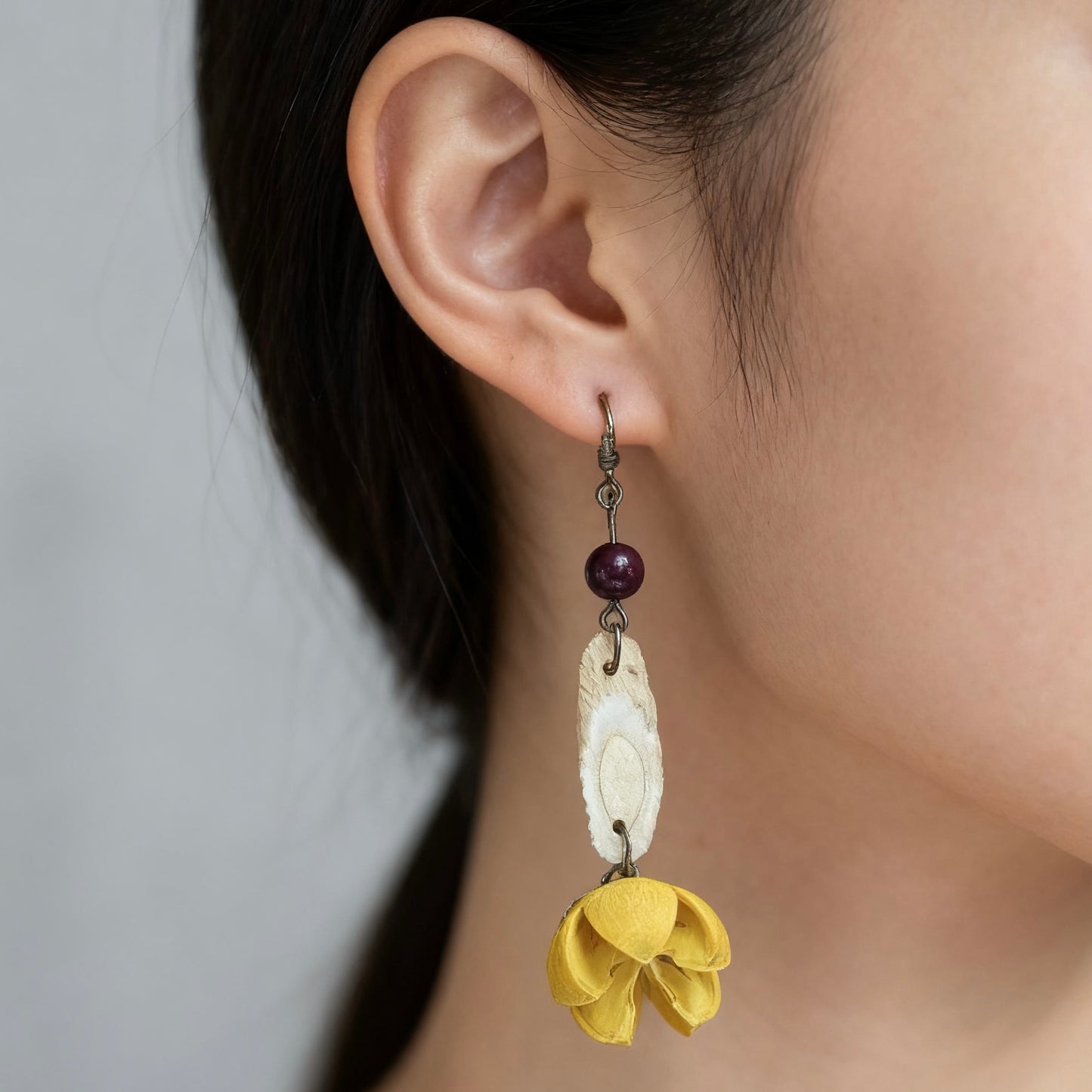 Sandalwood & Astragalus · Cross Fruit Earrings