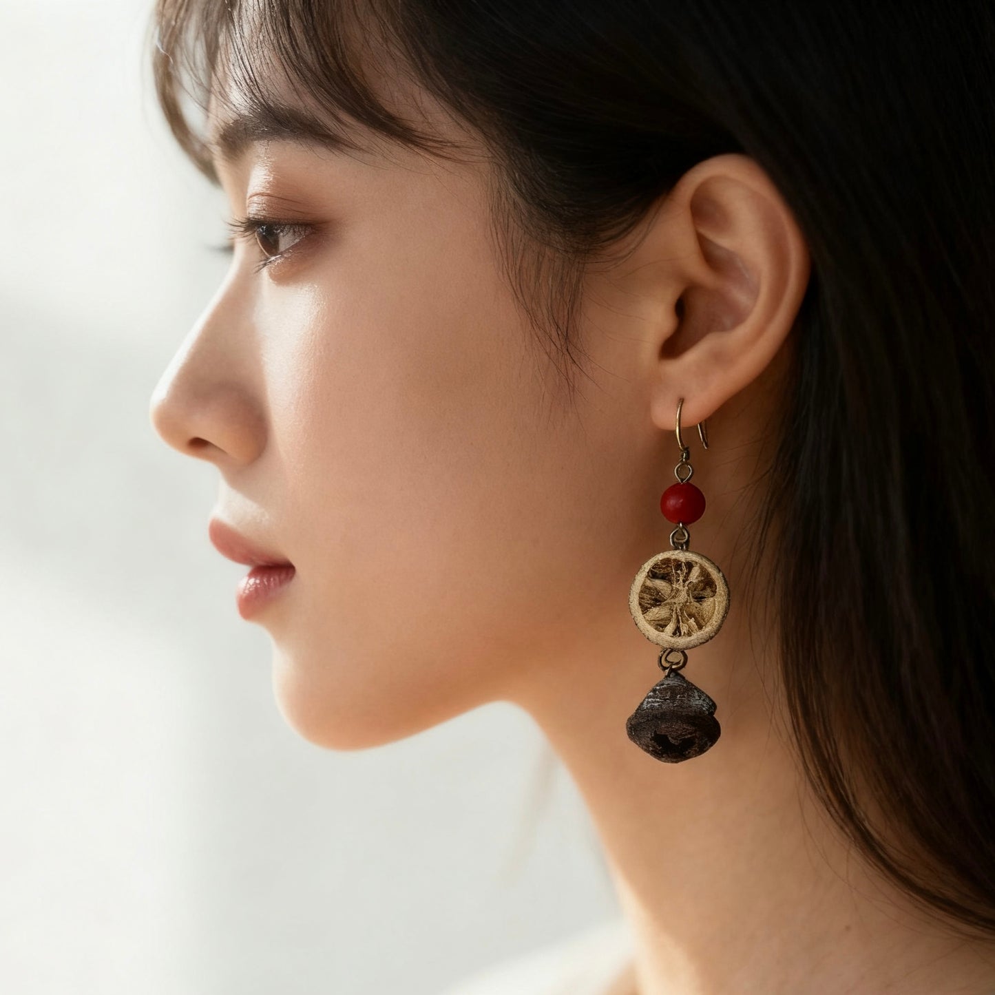 Red Bean & Citrus Echo · Eucalyptus Bell Earrings